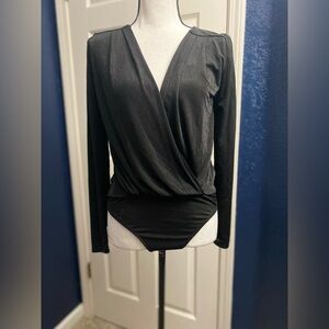 Timing Black Long Sleeve Bodysuit